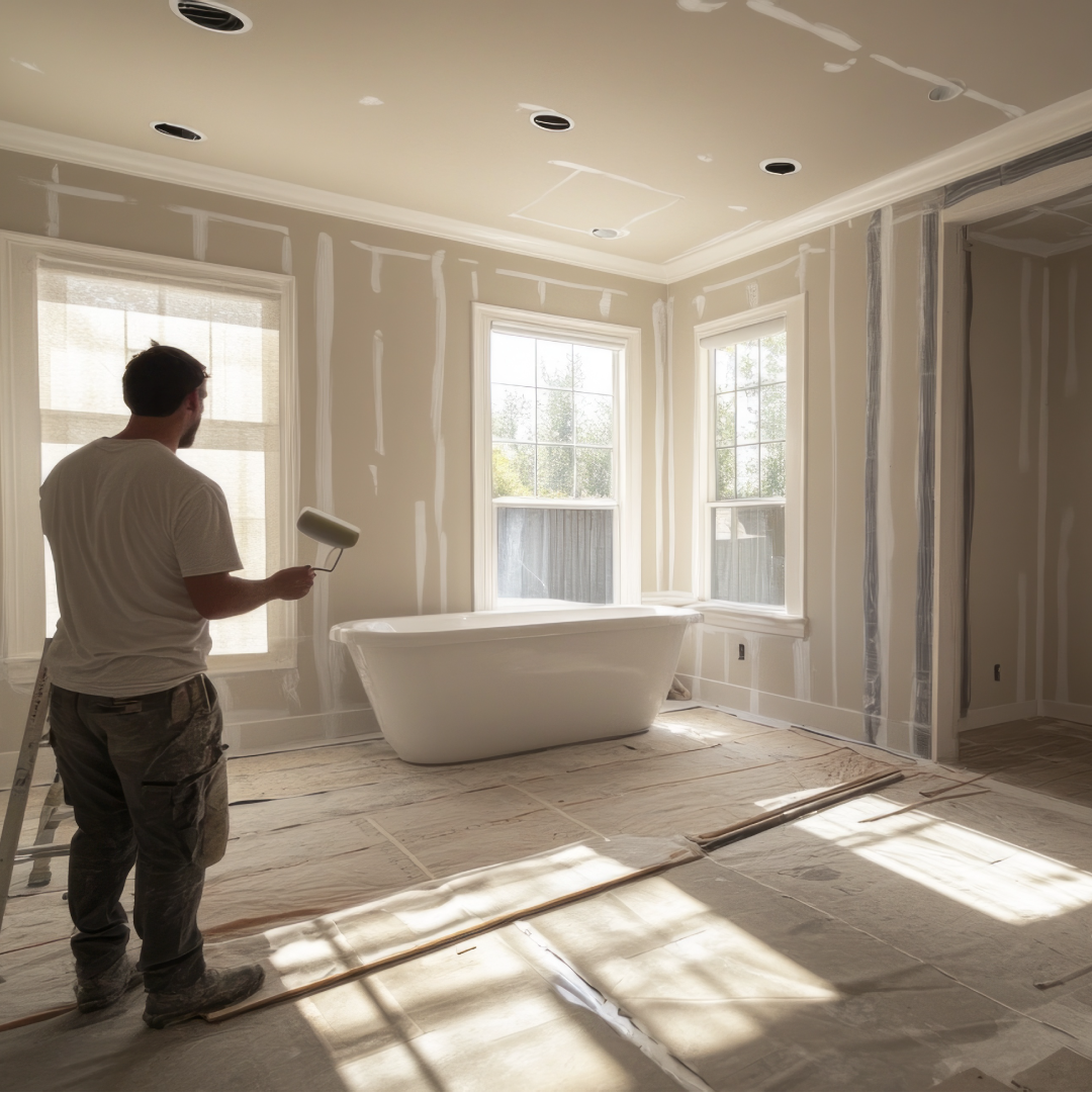 peinture de salle de bain chantier